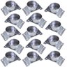 Kit 14 Chapinhas Chapa Elevada com Tubo Fixação Pés Palito Rosca 5/16 Zincada - 1
