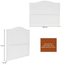 Ver imagem 4 de Cabeceira para Cama Box King 203cm Diesis Bouclé Off White - Sallar Home