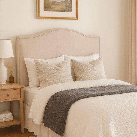 Cabeceira para Cama Box King 203cm Diesis Bouclé Off White - Sallar Home