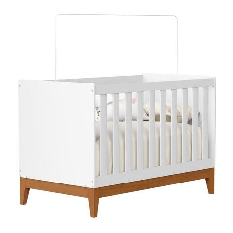 Berço Americano Mini Cama Flip:branco Fosco
