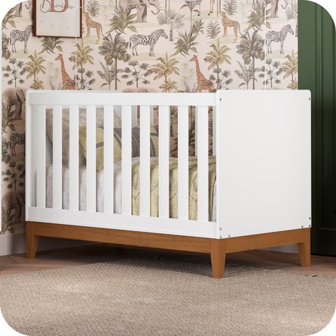 Berço Americano Mini Cama Flip Branco Fosco