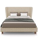 Ver imagem 1 de Cabeceira Casal Nilo 160cm com Cama Pés Madeira Suném P05 Linho Bege - Lyam Decor