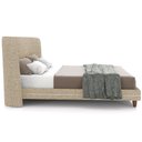 Ver imagem 4 de Cabeceira Casal Nilo 160cm com Cama Pés Madeira Suném P05 Linho Bege - Lyam Decor