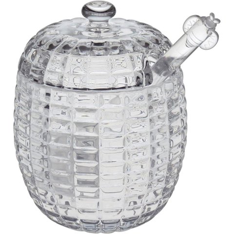 MELEIRA 11x8x8cm 170ml VIDRO TRANSP COM COLHER