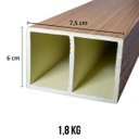 Ver imagem 2 de Brise WPC Interno Cor: Carvalho 2,90m x 7,5cm x 5,0cm