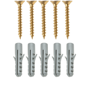 Ver imagem 2 de Kit 100 Parafusos Chipboard Cabeça Chata Zincados + 100 Buchas Nylon 4,0x60 - 6mm