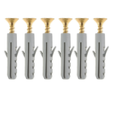 Ver imagem 1 de Kit 100 Parafusos Chipboard Cabeça Chata Zincados + 100 Buchas Nylon 4,0x60 - 6mm