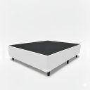 Ver imagem 1 de Base Cama Box Casal (138x188x40) - Corino Branco