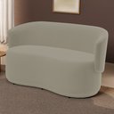 Ver imagem 1 de Poltrona Namoradeira Aisha 02 Lugares Orgânica Veludo Bege - Desk Design