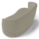 Ver imagem 5 de Poltrona Namoradeira Aisha 02 Lugares Orgânica Veludo Bege - Desk Design