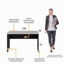 Ver imagem 3 de Escrivaninha Mesa de Escritório 120cm Multimóveis Cr25312 Cinza Preto