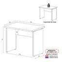 Ver imagem 4 de Escrivaninha Mesa de Escritório 120cm Multimóveis Cr25312 Cinza Preto