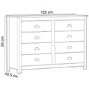 Ver imagem 4 de Cômoda para Quarto Closet 8 Gavetas Madeira Maciça Mazzaro F06 Freijó - Lyam Decor