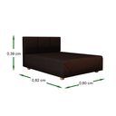 Ver imagem 3 de Cama Box Pet Para Cachorro E Gato 82X60X39:Marrom