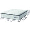 Cama Box Baú Casal King Colchão Molas Guarda Costas Max com Pillow Branco/cinza - 5