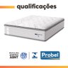 Cama Box Baú Casal King Colchão Molas Guarda Costas Max com Pillow Branco/cinza - 5