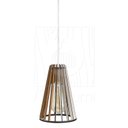 Ver imagem 4 de Pendente Luminária Koni E27 Madeira Sala Moderno Desmontada:branco