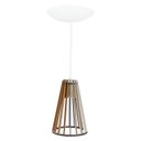 Ver imagem 1 de Pendente Luminária Koni E27 Madeira Sala Moderno Desmontada:branco
