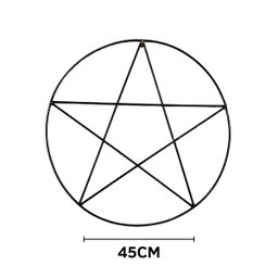 Pentagrama Estrela de 5 Pontas para Assentamento 45cm - 3