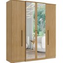 Ver imagem 2 de Guarda-Roupa 4 Portas 2 Gavetas com Espelho 181cm Splendore Marrom Nogal