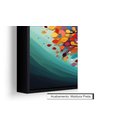 Ver imagem 4 de Quadro Decorativo Canvas Abstrato com Moldura Filete Folhas Árvore Colorida Gg