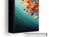 Ver imagem 4 de Quadro Decorativo Canvas Abstrato com Moldura Filete Folhas Árvore Colorida Gg