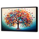 Ver imagem 5 de Quadro Decorativo Canvas Abstrato com Moldura Filete Folhas Árvore Colorida Gg