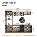 Ver imagem 3 de Armário de Cozinha Completa 270 Cm Rustic/preto Lux Madesa 06