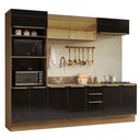 Ver imagem 2 de Armário de Cozinha Completa 270 Cm Rustic/preto Lux Madesa 06