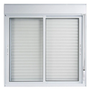Ver imagem 3 de Janela com Persiana Integrada Alumínio 1,20 (a) X 1,50 (l) Branco 2 Folhas Móveis Acionamento Manual
