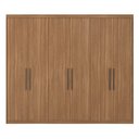 Ver imagem 2 de Guarda Roupa 6 Portas 3 Gavetas Internas Demobile Sumatra Amêndoa