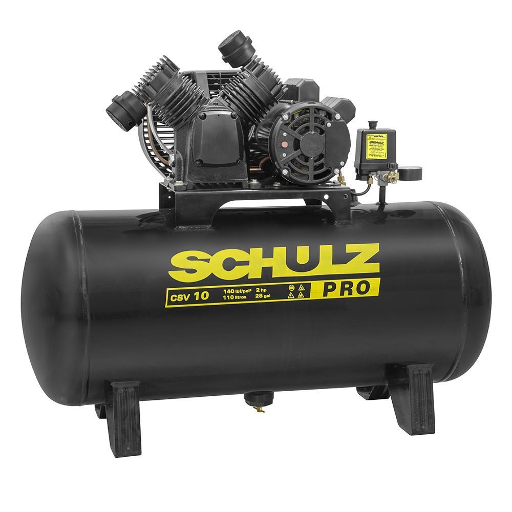 Compressor Schulz CSV 10 Pro 110 Litros 140 Libras 2 cv Monofásico