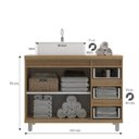 Ver imagem 3 de Gabinete de Banheiro 02 Portas com Cuba Bege/Itapuã/Off White