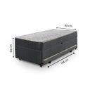 Ver imagem 4 de Cama Box Solteiro 3 em 1 New Magnifico Teen Colchões Sensor Cinza/Branco