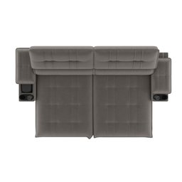 Sofá Stylus 2,10m Retrátil/reclinável com Porta Copos e Cooler Suede Cinza - Xflex Sofás - 7