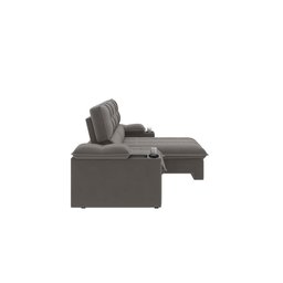 Sofá Stylus 2,10m Retrátil/reclinável com Porta Copos e Cooler Suede Cinza - Xflex Sofás - 6