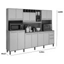 Ver imagem 4 de Armário de Cozinha Ágata 12 Portas 2 Gavetas:CHOCOLATE/OFF WHITE