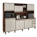 Ver imagem 1 de Armário de Cozinha Ágata 12 Portas 2 Gavetas:CHOCOLATE/OFF WHITE