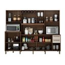 Ver imagem 3 de Armário de Cozinha Ágata 12 Portas 2 Gavetas:CHOCOLATE/OFF WHITE