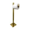 Porta Papel Higiênico de Aço Inox Dourado para o Chão Simples Fineza - 2