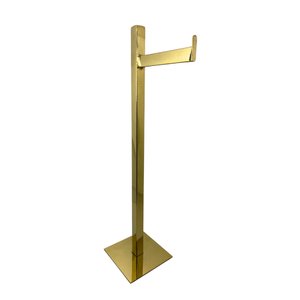 Porta Papel Higiênico de Aço Inox Dourado para o Chão Simples Fineza