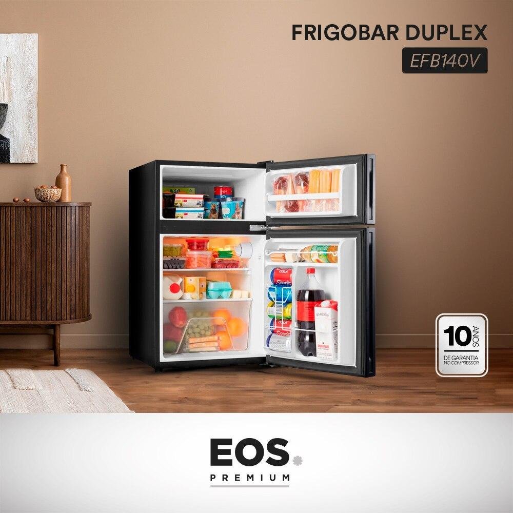 Frigobar Eos 88 Litros Duplex Preto com Porta de Vidro Efb140v 220v - 4