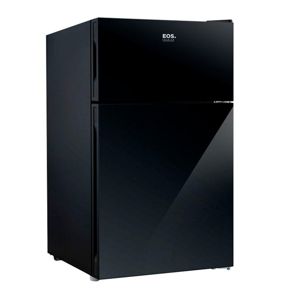 Frigobar Eos 88 Litros Duplex Preto com Porta de Vidro Efb140v 220v - 2