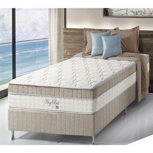 Conjunto Cama Box + Colchão Solteiro Especial 96x203x65cm Molas Ensacadas King Best - Anjos - Megasu