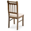 Ver imagem 3 de Conjunto Sala de Jantar Com 4 Cadeiras Madeira Maciça Mv Outlet Castanho