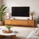 Ver imagem 4 de Rack de Tv de Madeira Maciça 2 Portas 1 Porta Basculante 218cm Ride