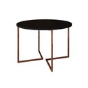 Ver imagem 1 de Mesa Jantar Industrial Preta Base Cobre V Tampo 110cm Redondo