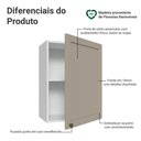 Ver imagem 3 de Armário Aéreo 50cm 1 Porta Branco-Crema Vik Madesa Branco-Crema