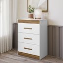 Ver imagem 2 de Cômoda Quarto Infantil Ternura 3 Gavetas Flex Peternella: Branco Flex