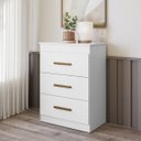 Ver imagem 1 de Cômoda Quarto Infantil Ternura 3 Gavetas Flex Peternella: Branco Flex